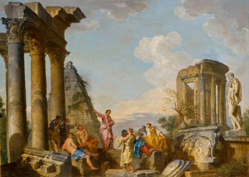 Architectural Capriccio with an Apostle Preaching